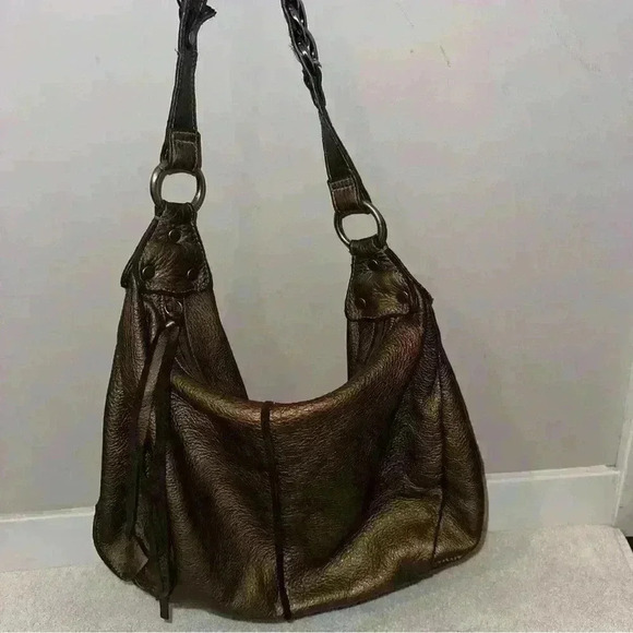 Kenneth Cole Reaction‎ Bronze Leather
Purse Handbag Chain Design Strap - Picture 1 of 8